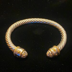 Two-tone Wire Cuff Bracelet